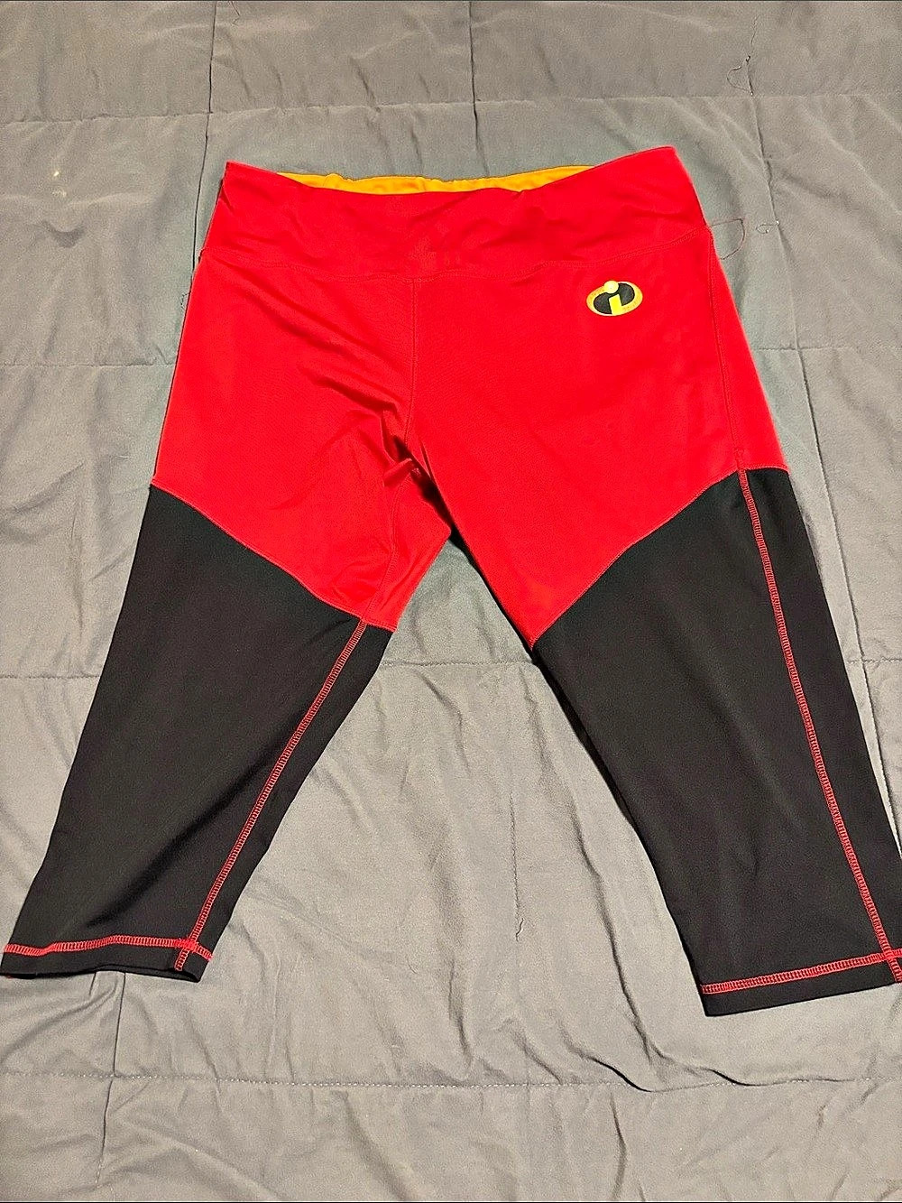 Disney Pixar The Incredibles Women Plus Sz. 3 Color Block Athletic Leggings